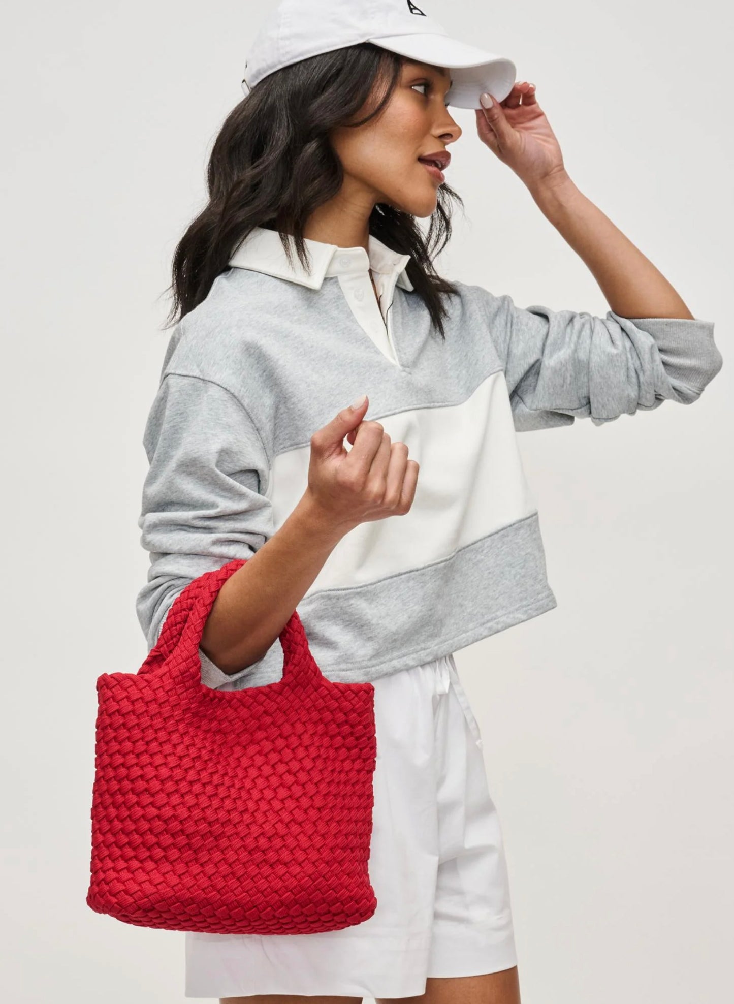 Sol & Selene Sol & Selene - Sky's The Limit - Small Laced Up Eco-Edition Crossbody - Red available at The Good Life Boutique