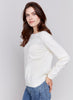 Charlie B Charlie B - Soutache Embroidered Crew-Neck Sweater - Ecru available at The Good Life Boutique