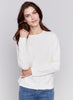 Charlie B Charlie B - Soutache Embroidered Crew-Neck Sweater - Ecru available at The Good Life Boutique