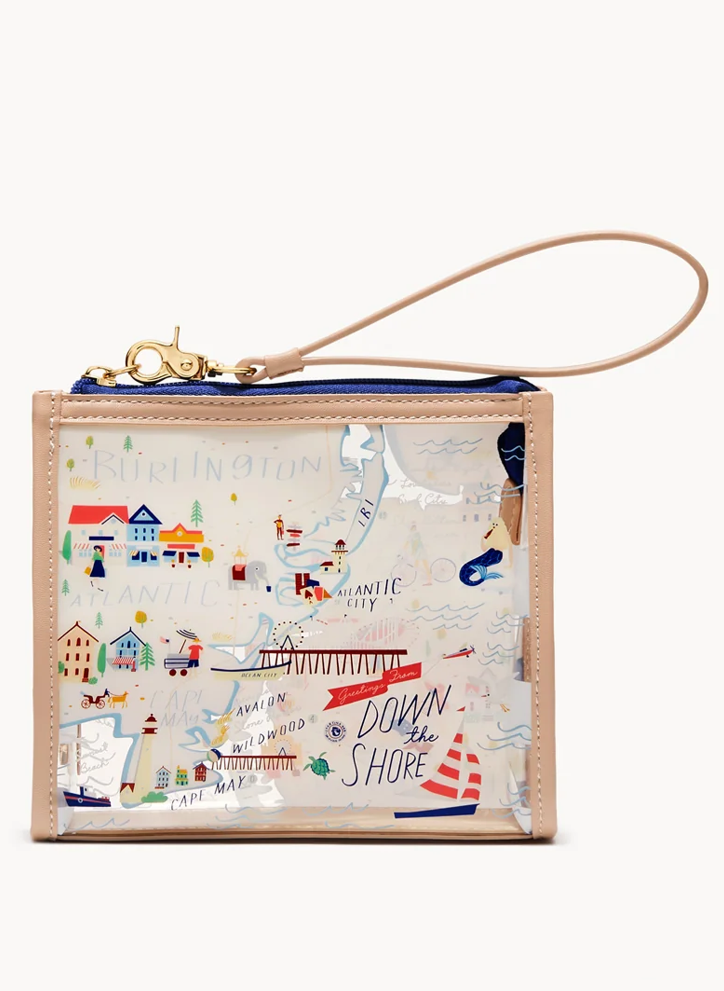 Spartina Spartina Down The Shore Clear Wristlet available at The Good Life Boutique