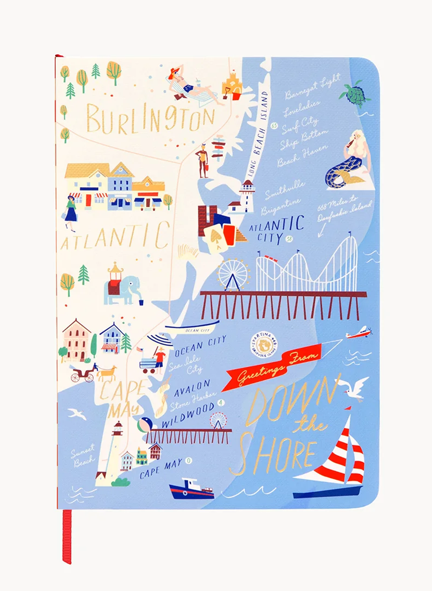 Spartina Spartina Down the Shore Ruled Notebook 5x7 available at The Good Life Boutique