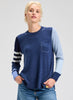 Zaket & Plover Zaket & Plover - Spliced Sweater - Denim available at The Good Life Boutique