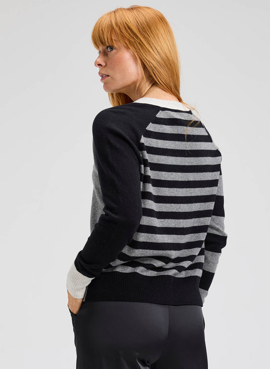 Zaket & Plover Zaket & Plover - Split Cardi - Black available at The Good Life Boutique