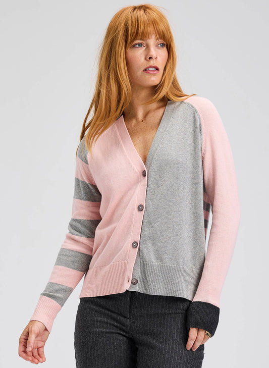 Zaket & Plover Zaket & Plover - Split Cardi - Powder available at The Good Life Boutique