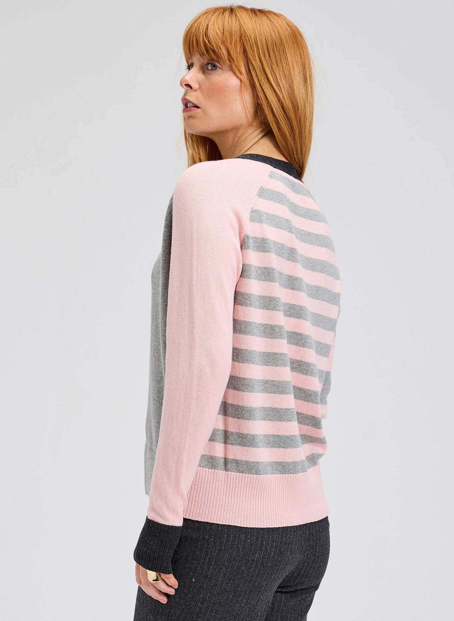 Zaket & Plover Zaket & Plover - Split Cardi - Powder available at The Good Life Boutique
