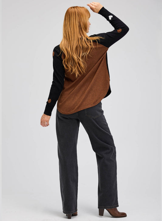 Zaket & Plover Zaket & Plover - Spot The Love Sweater - Black available at The Good Life Boutique