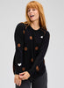 Zaket & Plover Zaket & Plover - Spot The Love Sweater - Black available at The Good Life Boutique