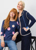 Zaket & Plover Zaket & Plover - Spots Intarsia Sweater - Denim available at The Good Life Boutique