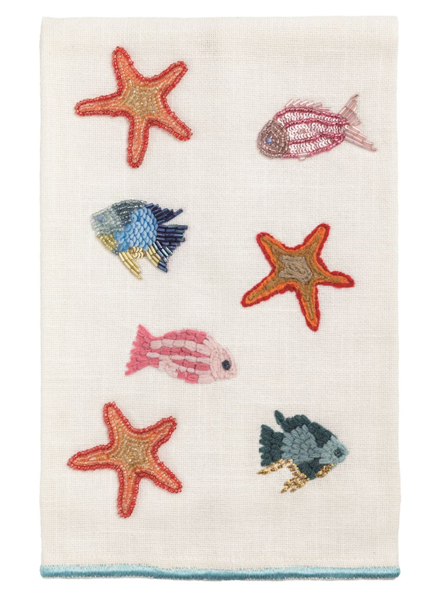 Mud Pie Starfish Emb Bead Sea Towel available at The Good Life Boutique