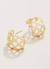 Spartina Stonevale Hoop Earrings Gold available at The Good Life Boutique