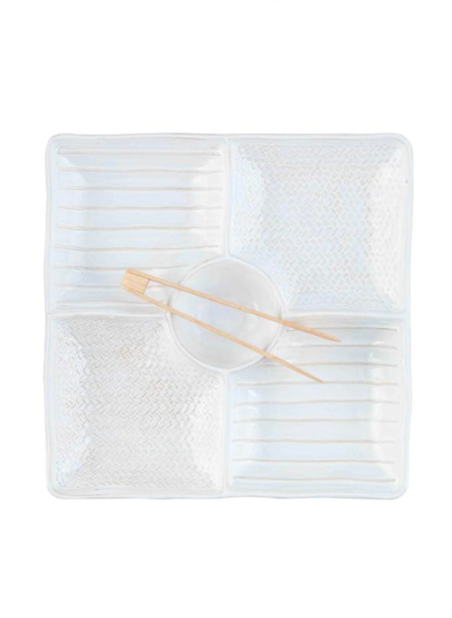 Mud Pie Stoneware Sectioned Server Set available at The Good Life Boutique