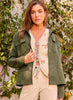 Mystree Suede Shacket - Moss available at The Good Life Boutique
