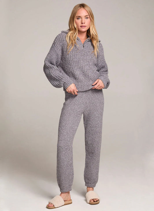 Saltwater Luxe Sweater Pant - Heather Grey available at The Good Life Boutique