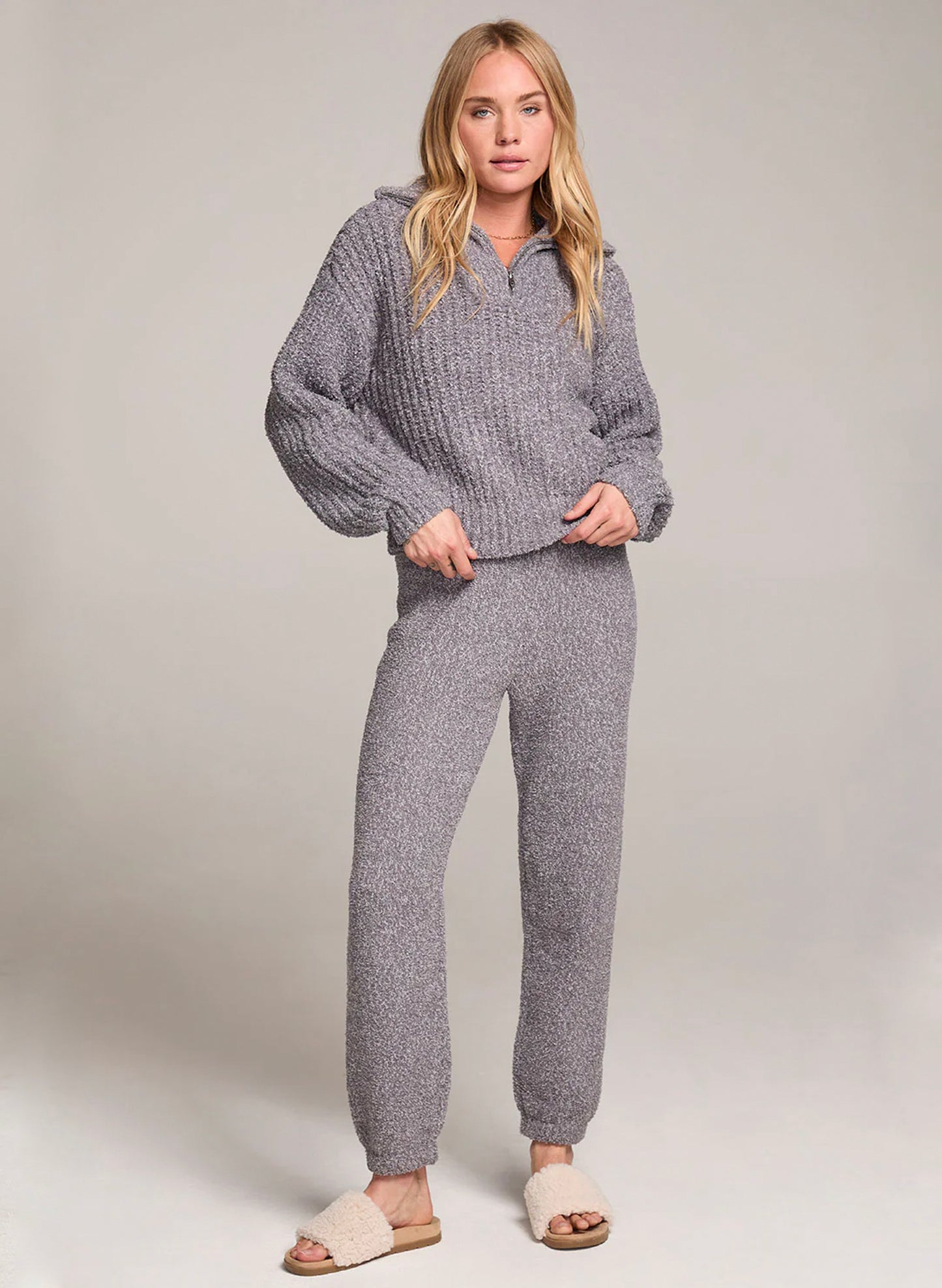 Saltwater Luxe Sweater Pant - Heather Grey available at The Good Life Boutique