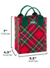 Swig - Christmas Plaid Reusable Gift Bag- (Mini)