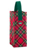 Swig - Christmas Plaid Reusable Gift Bag- (Wine)
