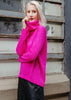 Clara Sunwoo Clara Sunwoo - Cozy Turtle Neck Sweater W/Tipped Hem - Hot Pink available at The Good Life Boutique