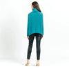 Clara Sunwoo Clara Sunwoo - Ribbed Turtleneck Sweater W/Tipped Hem - Teal Blue available at The Good Life Boutique