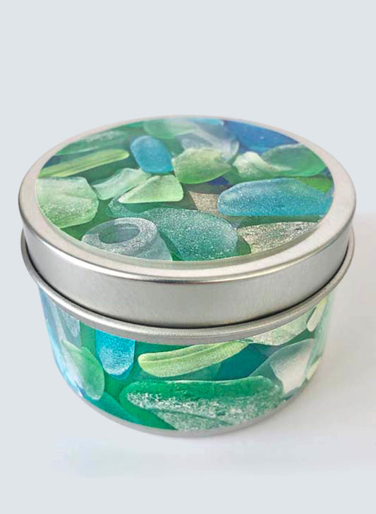 B McVan Designs Sea Glass Discovery Candle Tin - Pastel available at The Good Life Boutique