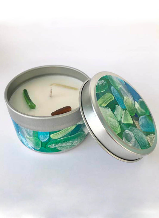 B McVan Designs Sea Glass Discovery Candle Tin - Pastel available at The Good Life Boutique