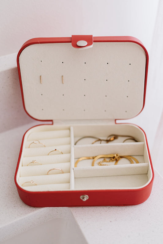 The Classy Cloth WS Jewelry Case - RED RTS available at The Good Life Boutique