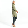 Clara Sunwoo Clara Sunwoo - Ribbed Turtleneck Tunic Sweater - Olive available at The Good Life Boutique