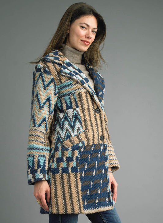 Tempo Paris - Boucle Coat - Blue