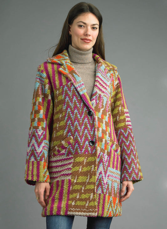 Tempo Paris - Boucle Coat - Fuchsia