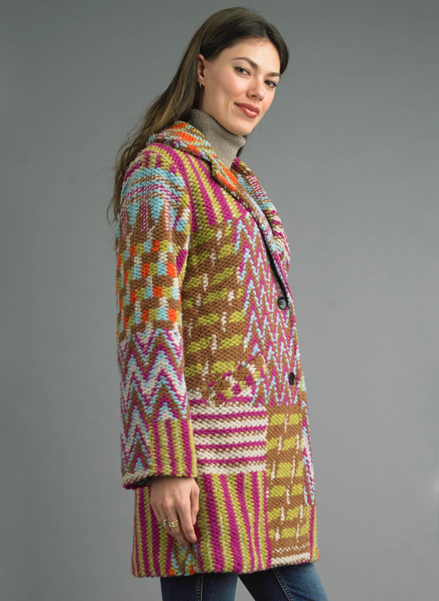Tempo Paris - Boucle Coat - Fuchsia