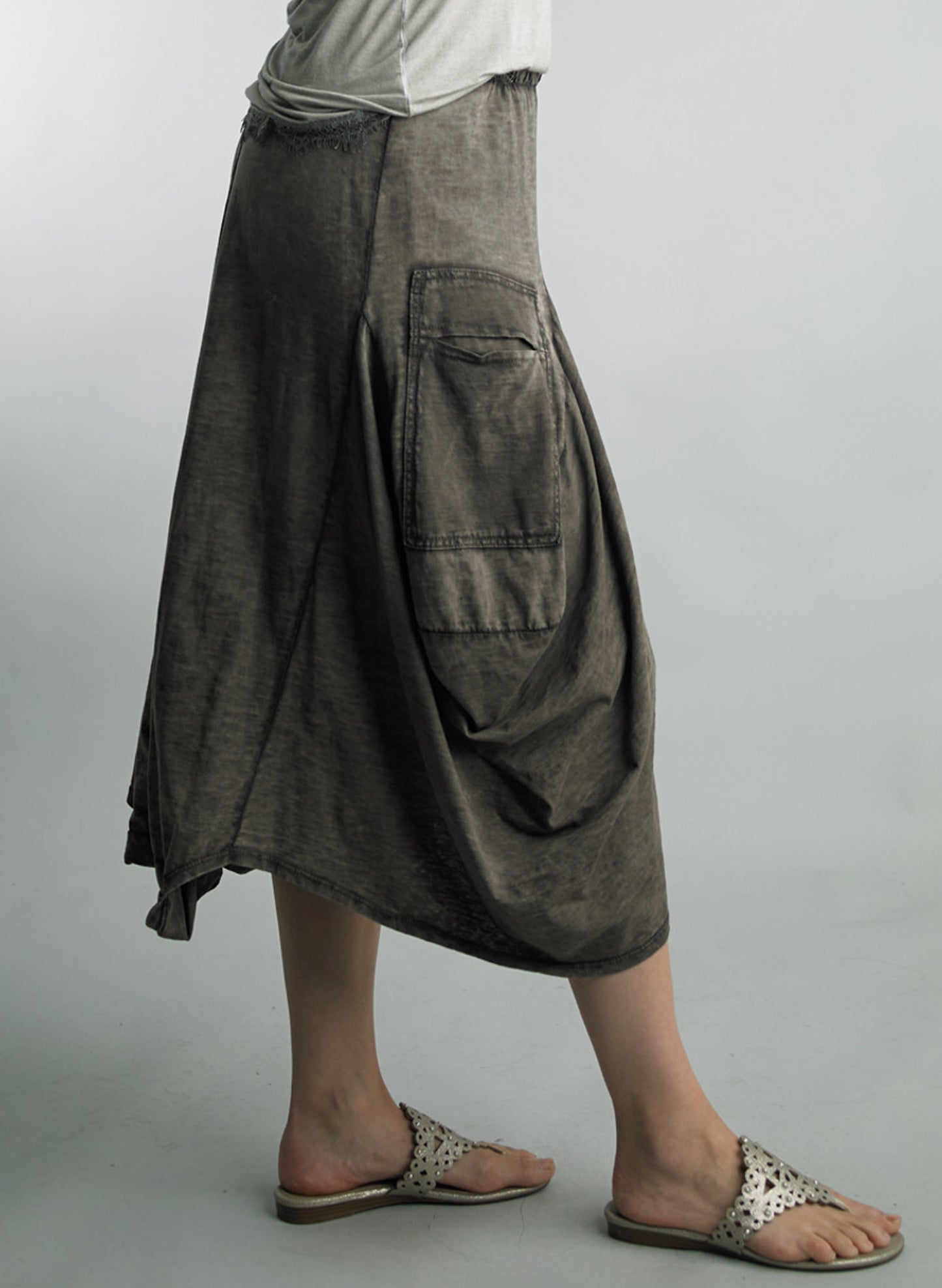 Tempo Paris Tempo Paris - Cotton Skirt - Fango available at The Good Life Boutique