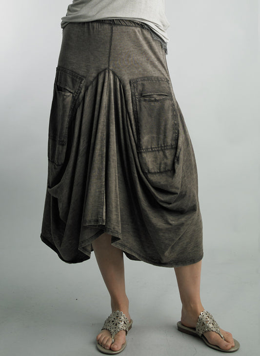 Tempo Paris Tempo Paris - Cotton Skirt - Fango available at The Good Life Boutique