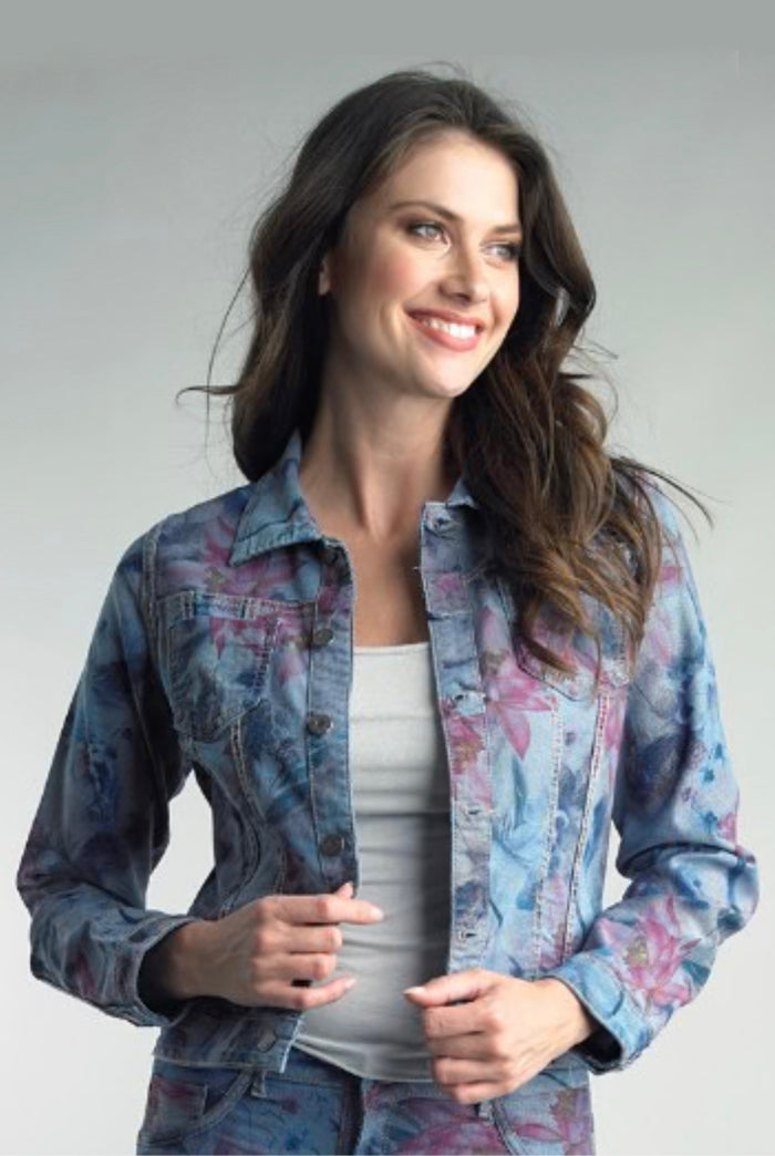 Tempo Paris Tempo Paris - Flor Rev Jacket - Denim available at The Good Life Boutique