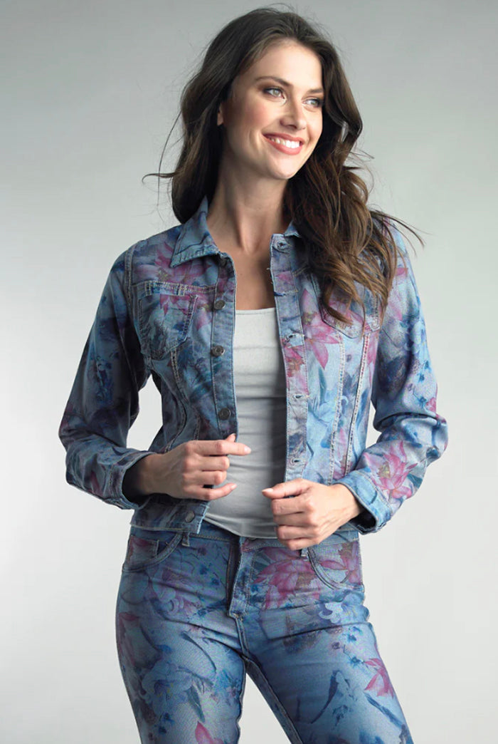 Tempo Paris Tempo Paris - Flor Rev Jacket - Denim available at The Good Life Boutique