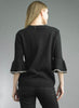 Tempo Paris Tempo Paris - Pearl Edge Sweater - Black available at The Good Life Boutique