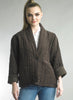 Tempo Paris Tempo Paris - Quilt Button Jacket - Brown available at The Good Life Boutique