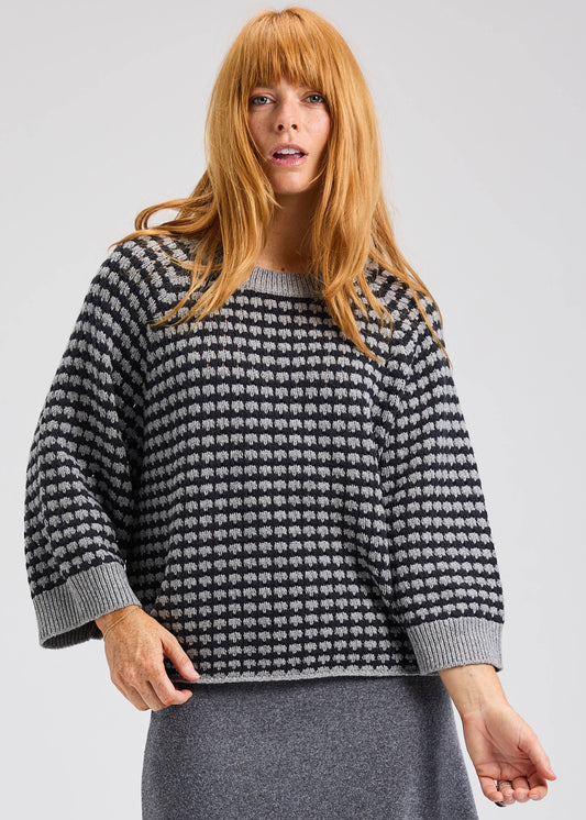 Zaket & Plover Zaket & Plover - Texture Sweater - Cloud available at The Good Life Boutique
