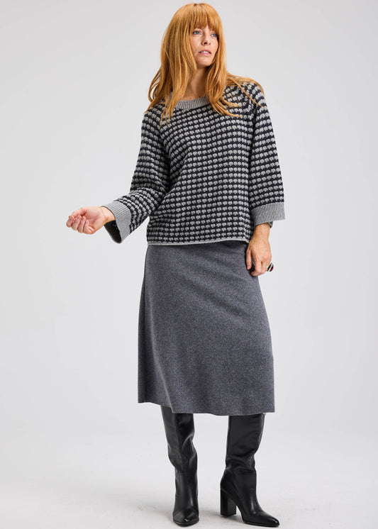 Zaket & Plover Zaket & Plover - Texture Sweater - Cloud available at The Good Life Boutique