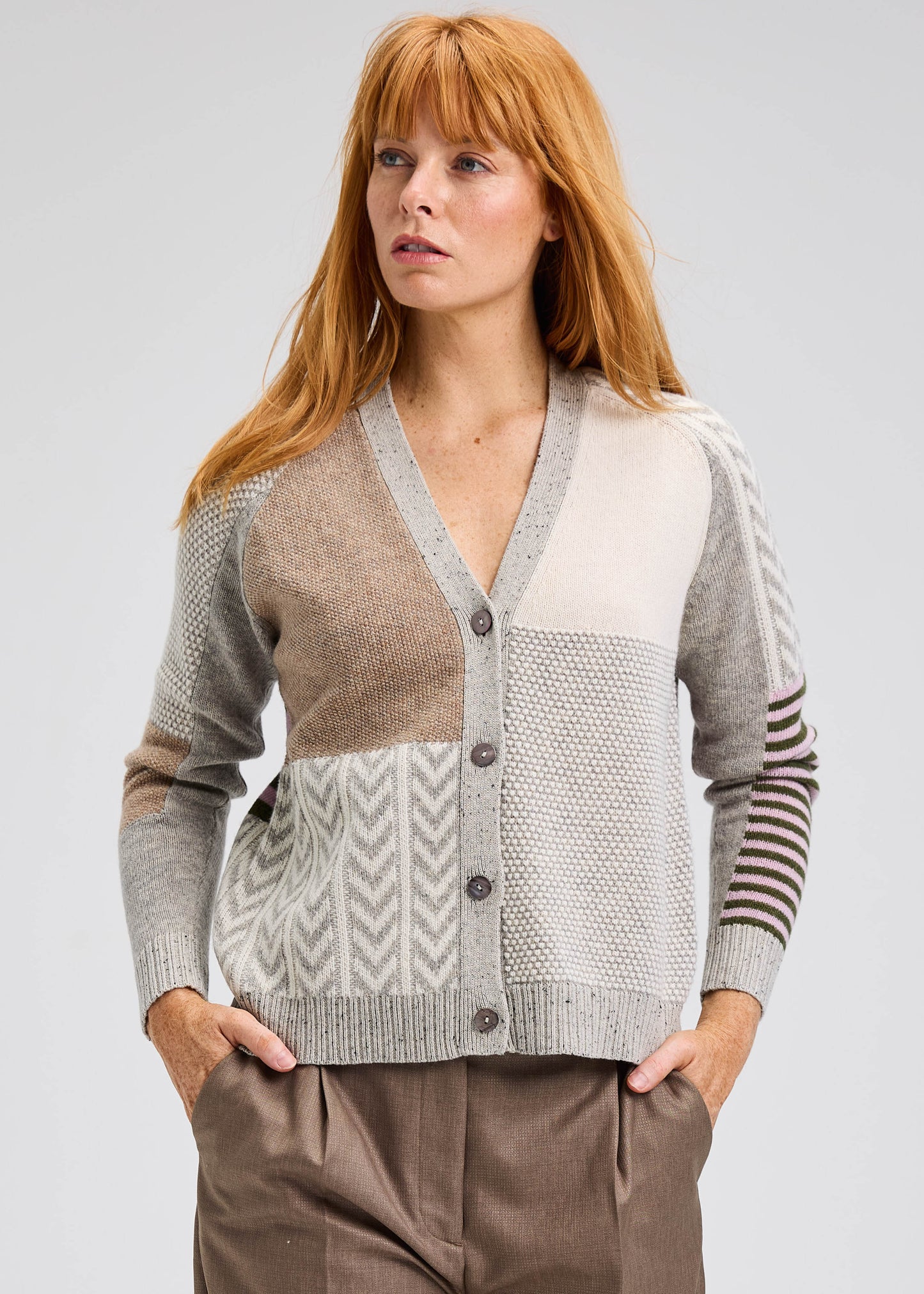 Zaket & Plover Zaket & Plover - Textured Cardi - Marl available at The Good Life Boutique