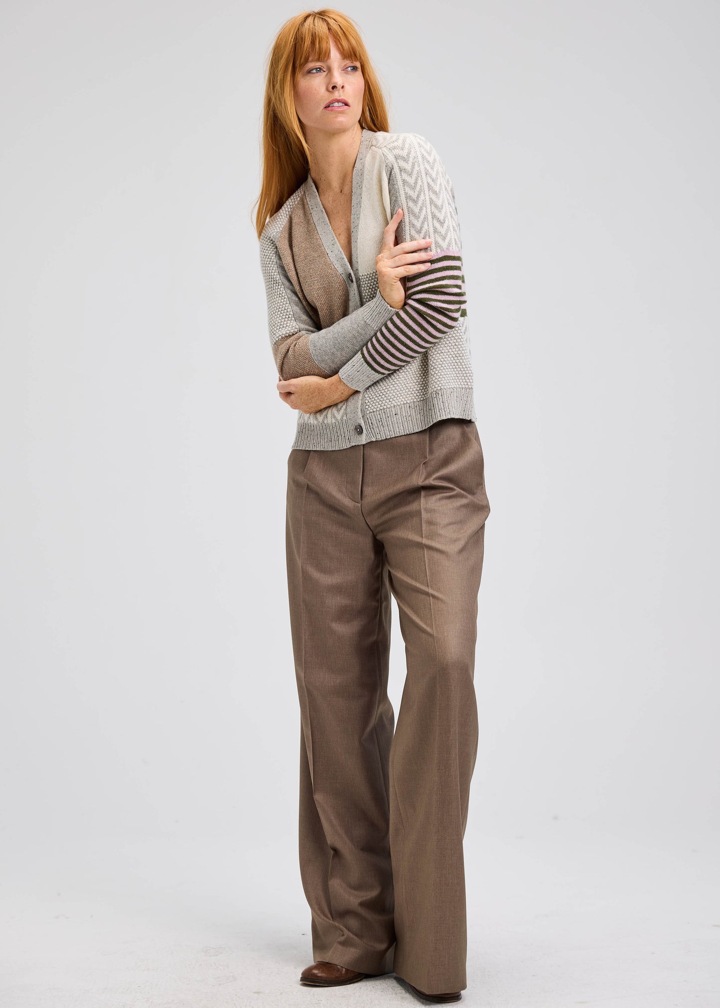 Zaket & Plover Zaket & Plover - Textured Cardi - Marl available at The Good Life Boutique