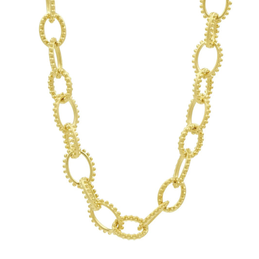 Freida Rothman Textured Heavy Link Toggle Necklace available at The Good Life Boutique