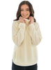 Trisha Tyler Trisha Tyler Textured Knit Sweater With Rib Sleeves - Ivory available at The Good Life Boutique