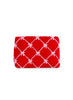 Tinsel Bow Zip Pouch - Red