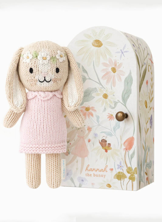 Cuddle&Kind Tiny Hannah The Bunny (Blush) available at The Good Life Boutique