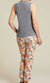 Tribal Tribal - 5 Pocket Pull On Capri W/Slit - Wheat available at The Good Life Boutique