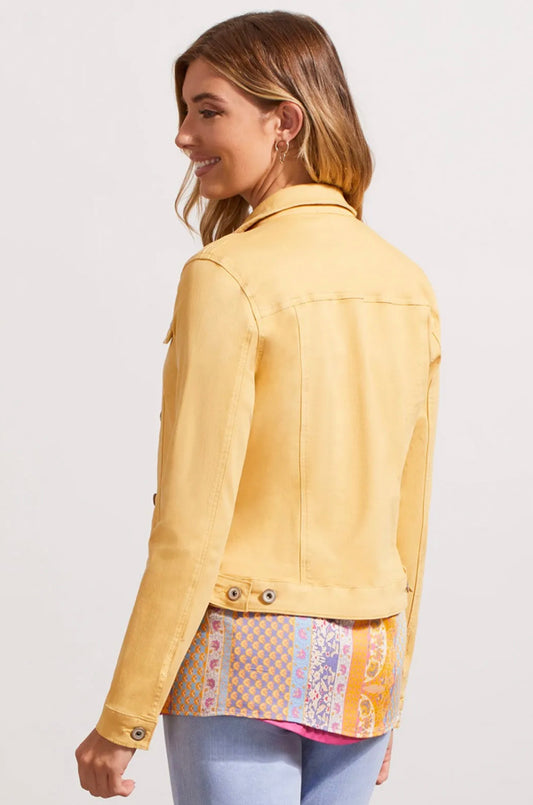 Tribal Tribal - Classic Denim Jacket W/Pockets - Yellovango available at The Good Life Boutique