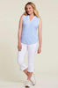 Tribal Tribal - Flatten It Pull On Capri w/Hardware - White available at The Good Life Boutique
