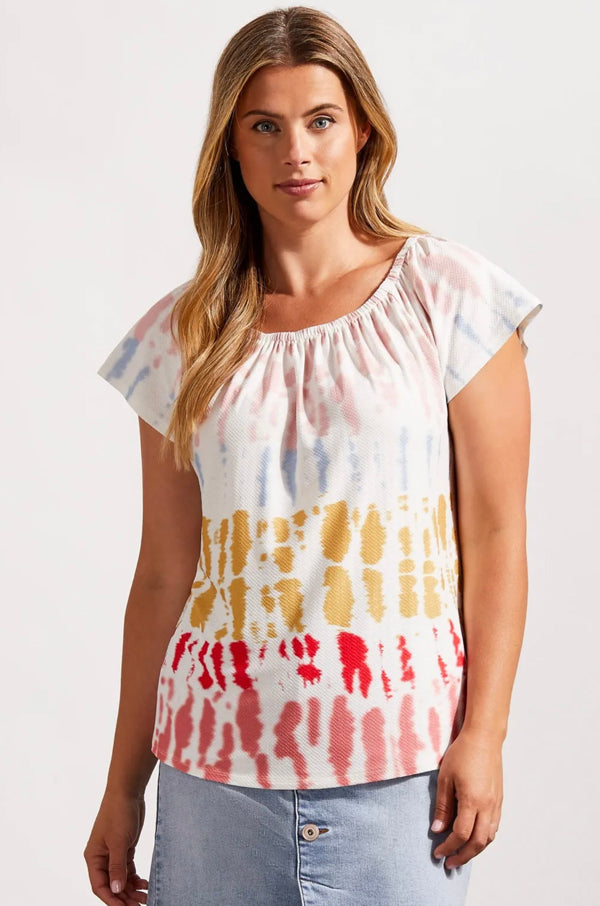 Tribal Tribal - On & Off Shoulder Top - Yellovango available at The Good Life Boutique