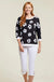 Tribal Tribal - Reversible 3/4 Sleeve Crew Neck Sweater - Black available at The Good Life Boutique