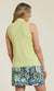 Tribal Tribal - Sleeveless Mock Neck W/Zipper - Sunnylime available at The Good Life Boutique