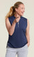 Tribal Tribal - Sleeveless Top W/Zipper At Front - Deepblue available at The Good Life Boutique